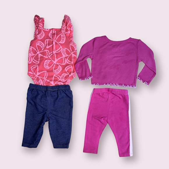 1 Carters set & 1 Okie dokie baby girl set 3M - Picture 2 of 12